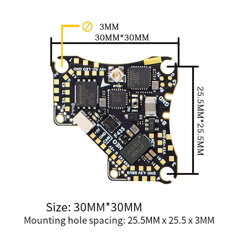 Controlador de vuelo FBIL-F435 - Fpv Drone Flight Controller reseña y precio