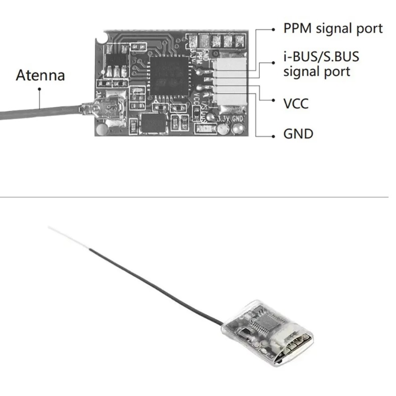 Receptor Mini Flysky FS-8A 8CH - Fpv Drone Flight Controller reseña y precio