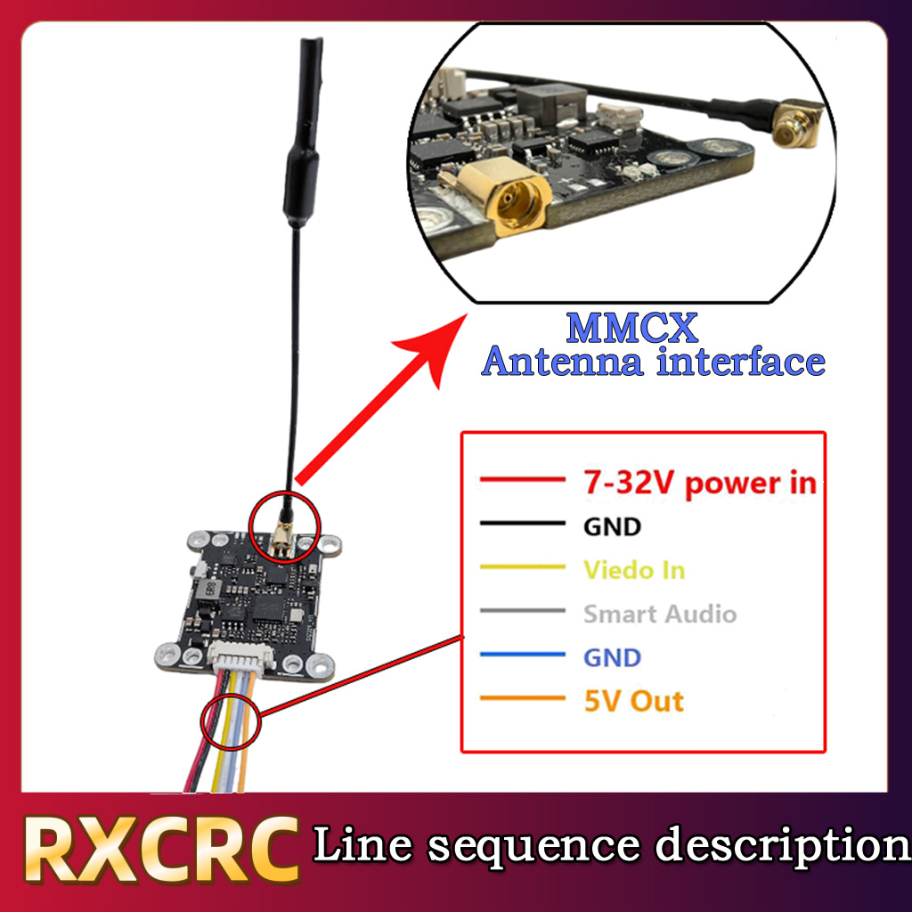 Módulo RXCRC 5.8G 48CH 1.6W VT - Fpv Drone Receiver reseña y precio
