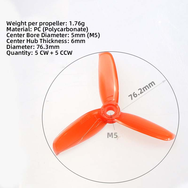 Hélices de 3 Pulgadas 3050, 5C - Fpv Drone Motor reseña y precio